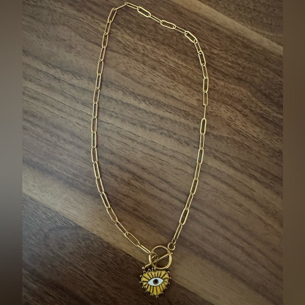 Gold Sun Eye Pendant Necklace - Women Jewelry